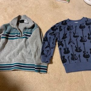 Boys size 2 Sweater and Half Zip Sweater Dex & Calvin Klein Excellent Shape